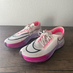 Nike White and Pink Athletic Sneakers